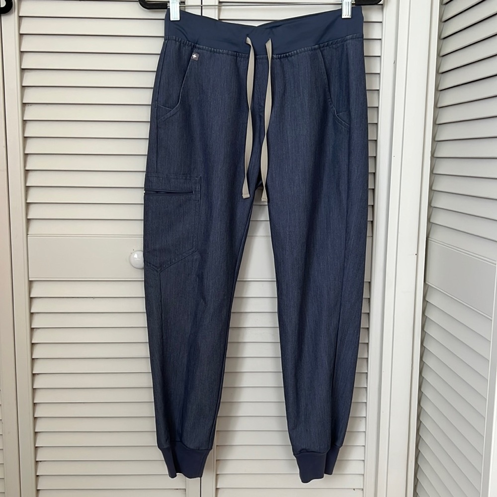 FIGS denim blue scrub pants